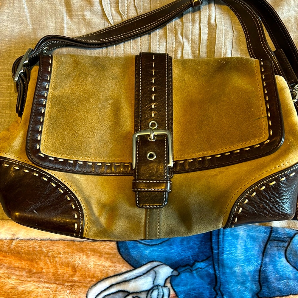 Tan coach purse